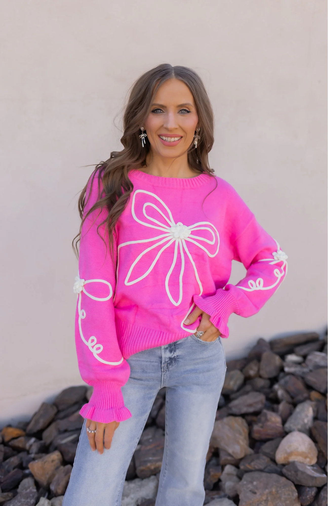 ribbon vday sweater