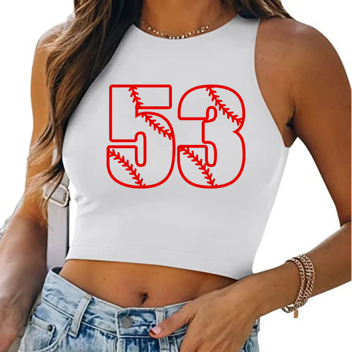 glamourlyss design white tank top