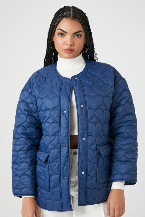 Forever 21 Heart Quilted Jacket