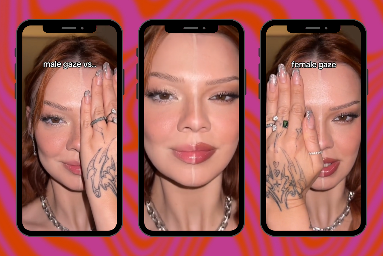 Male Gaze Vs. Female Gaze Makeup TikTok Trend
