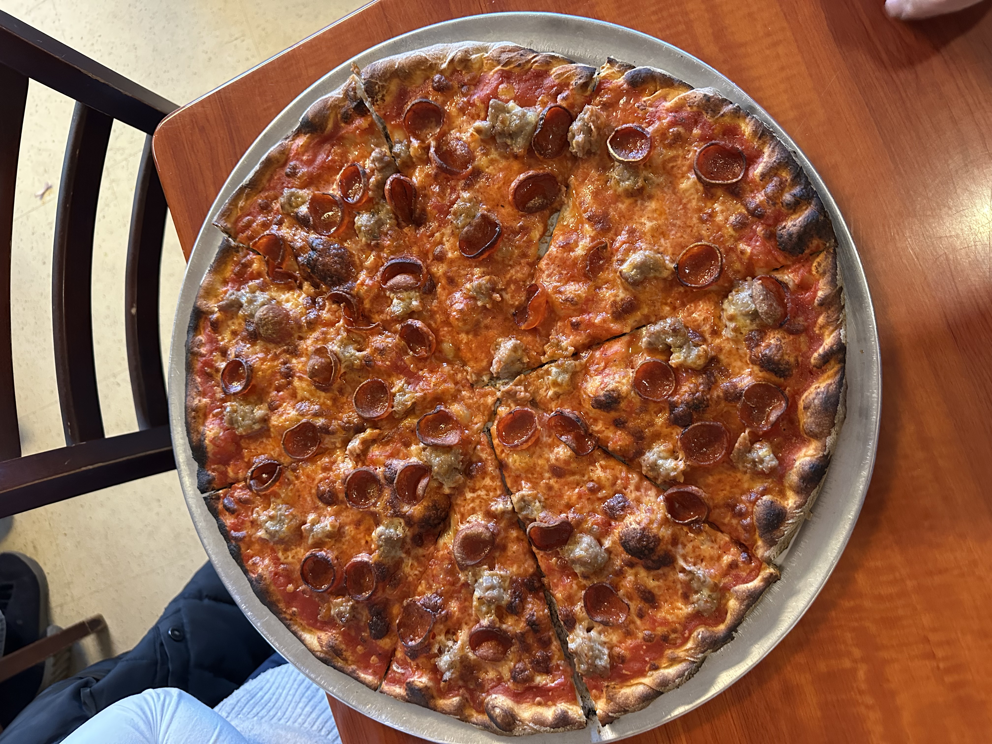 Sausage & pepperoni pizza