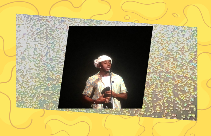 tyler the creator on yellow background