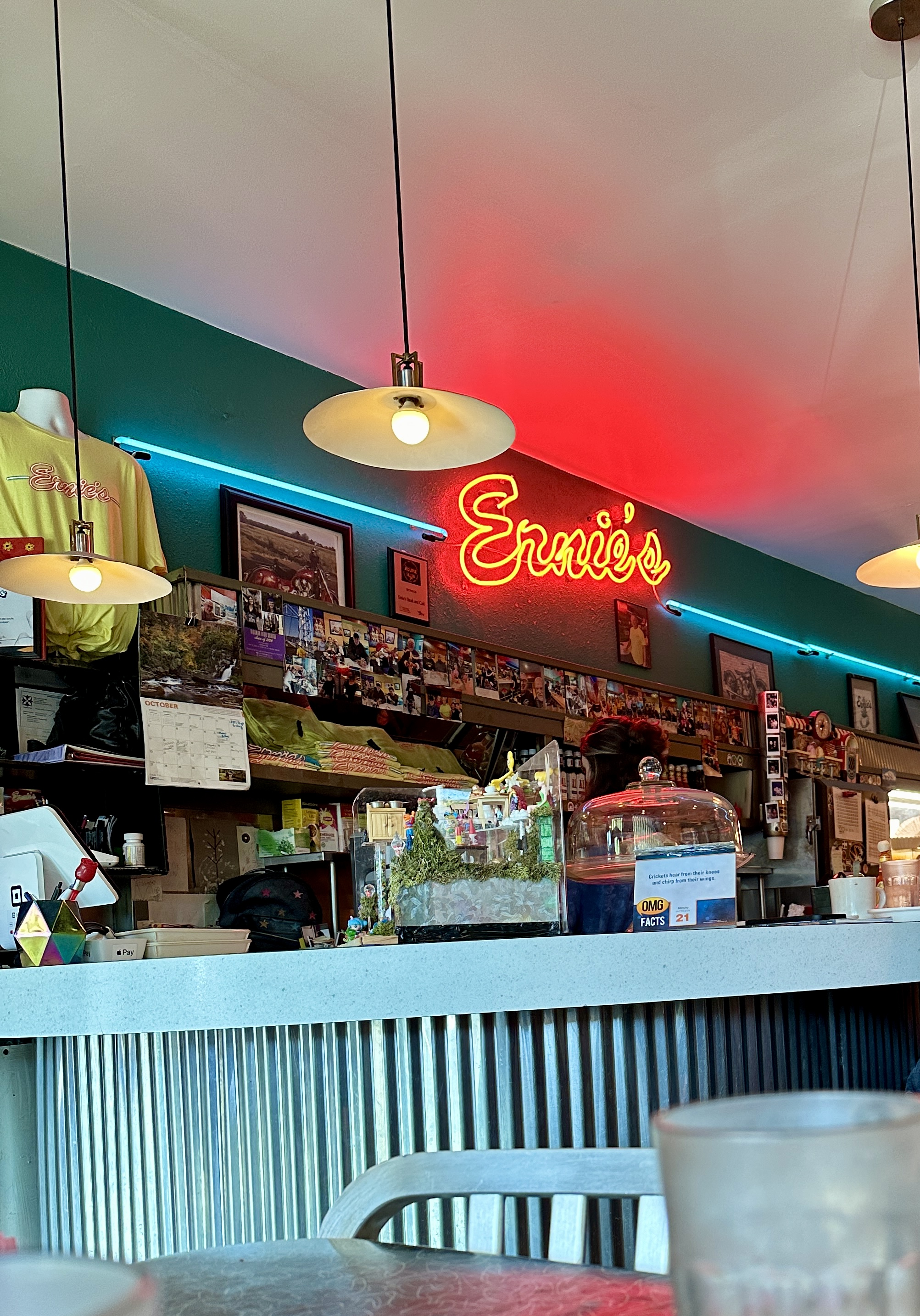 The inside of local diner, Ernie\'s, in Columbia, Missouri