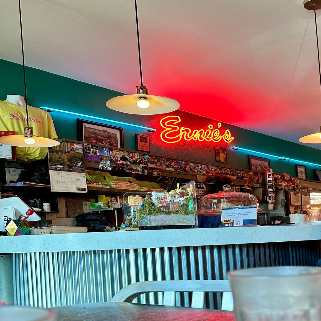 The inside of local diner, Ernie\'s, in Columbia, Missouri