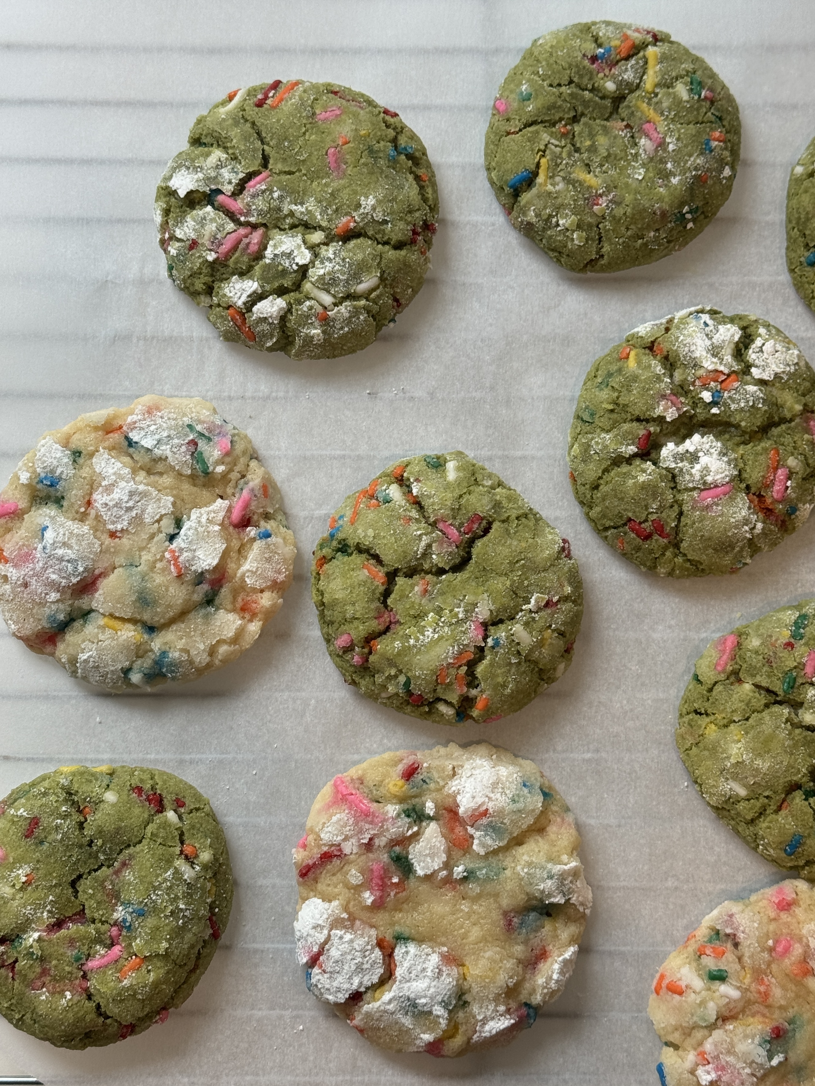funfetti crinkle cookies