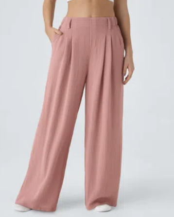 Halara High Waisted Pink Work Pants