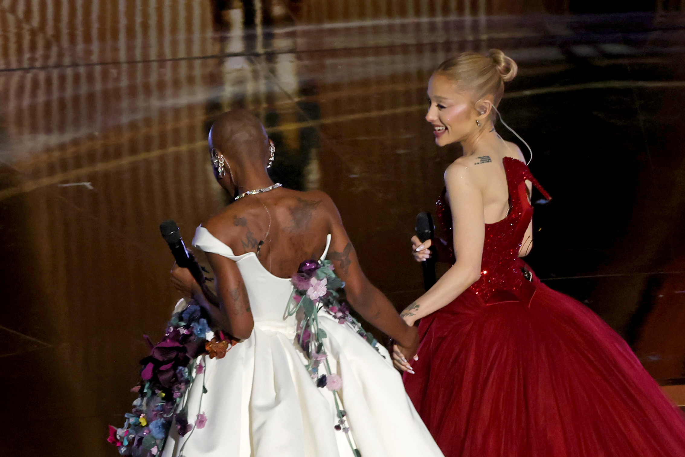 ariana grande oscars shoe red dress ?width=698&height=466&fit=crop&auto=webp&dpr=4