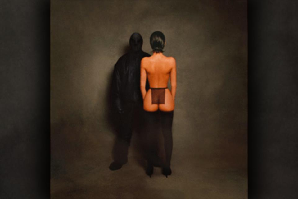 Bianca Censori and Kanye West on the cover of Vultures 1