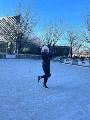 skyy walker-davis (the writer) at ice skating rink