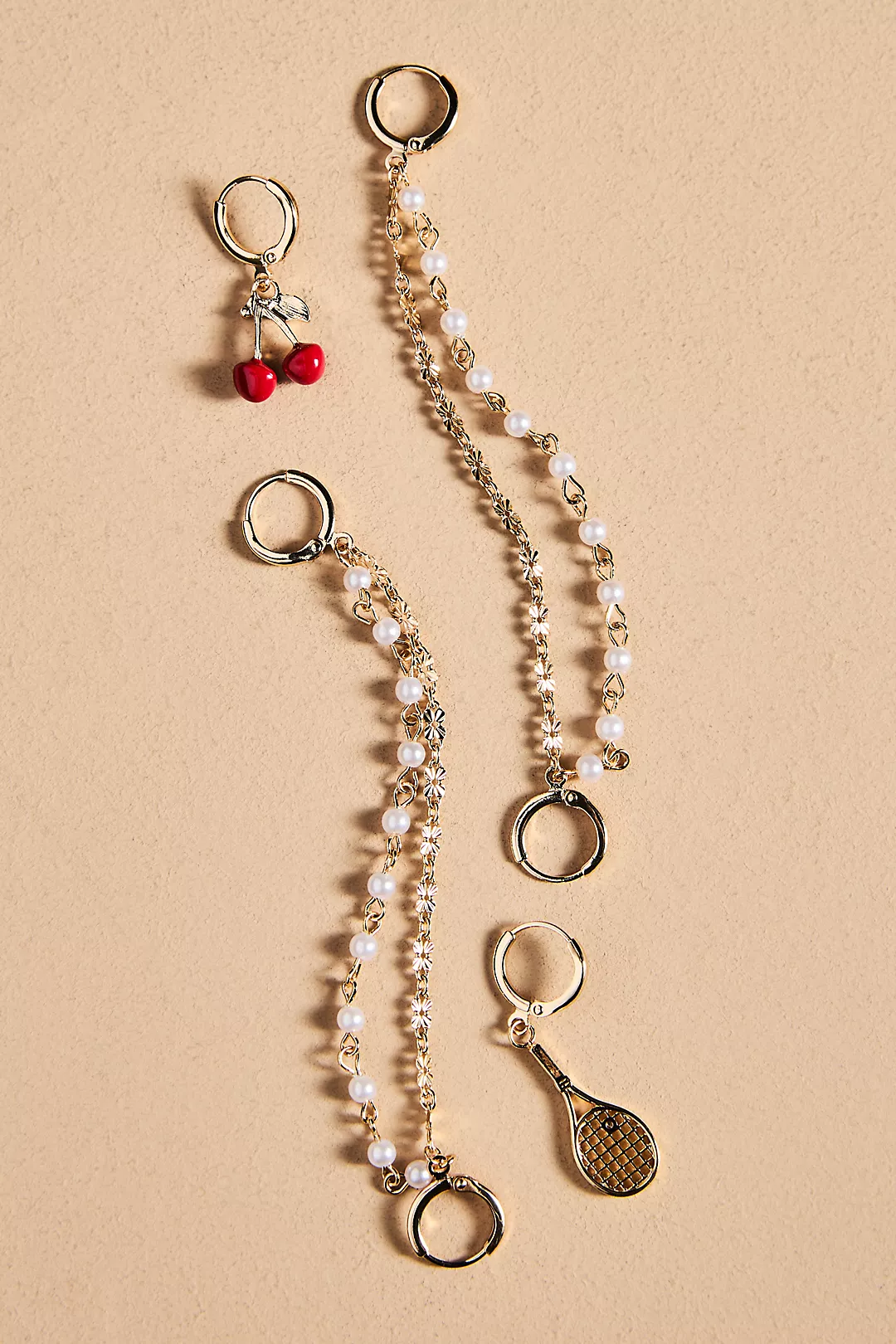 cherry and pearl shoe charms