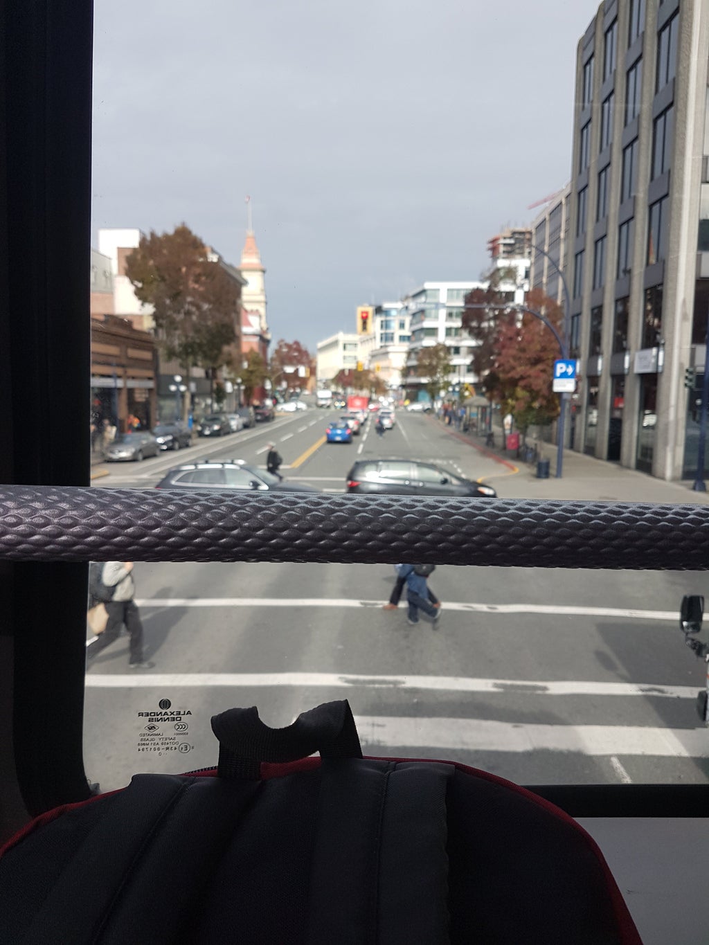 Front row on a double decker bus = one of the best ways to view the city!