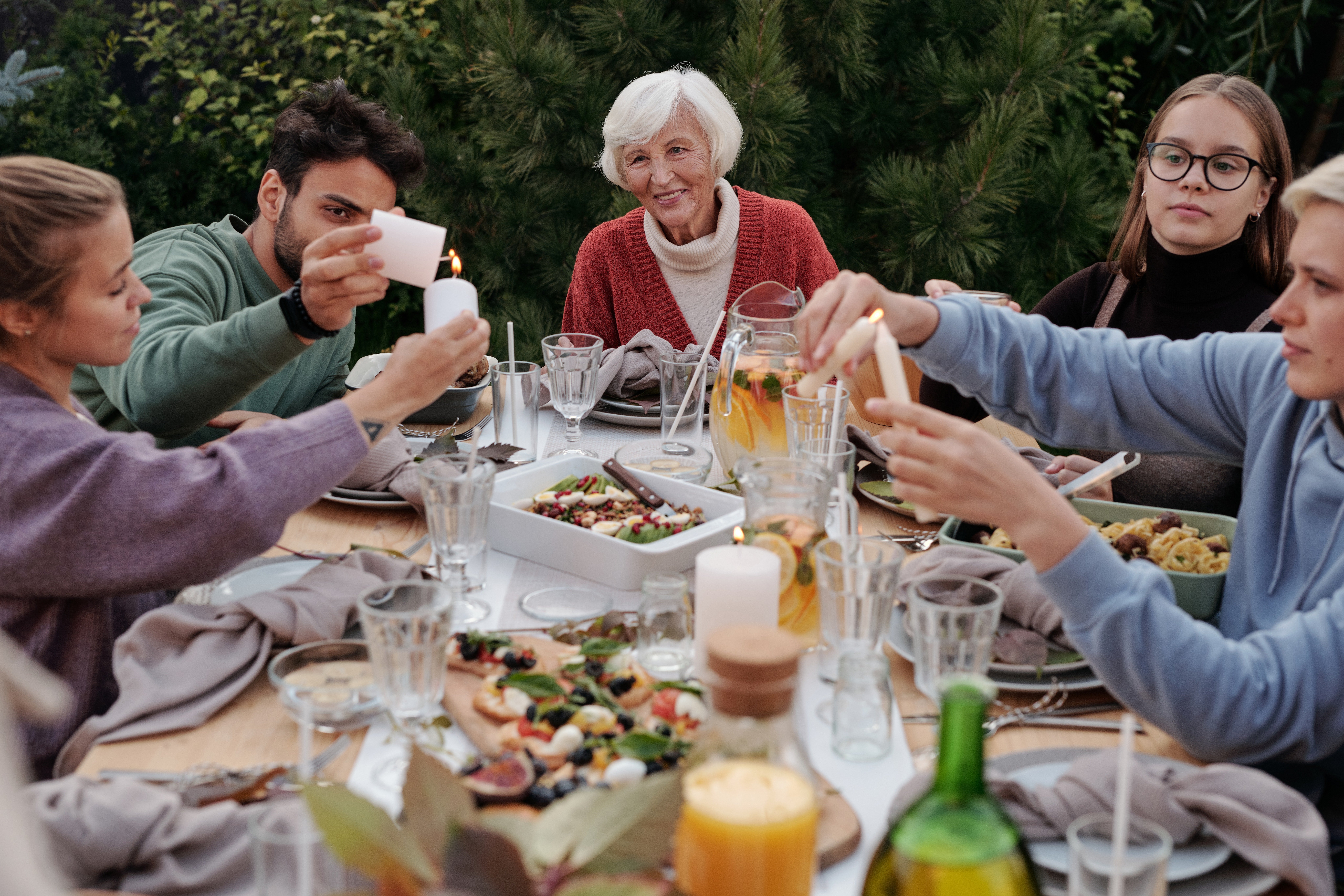 people gathered around a table