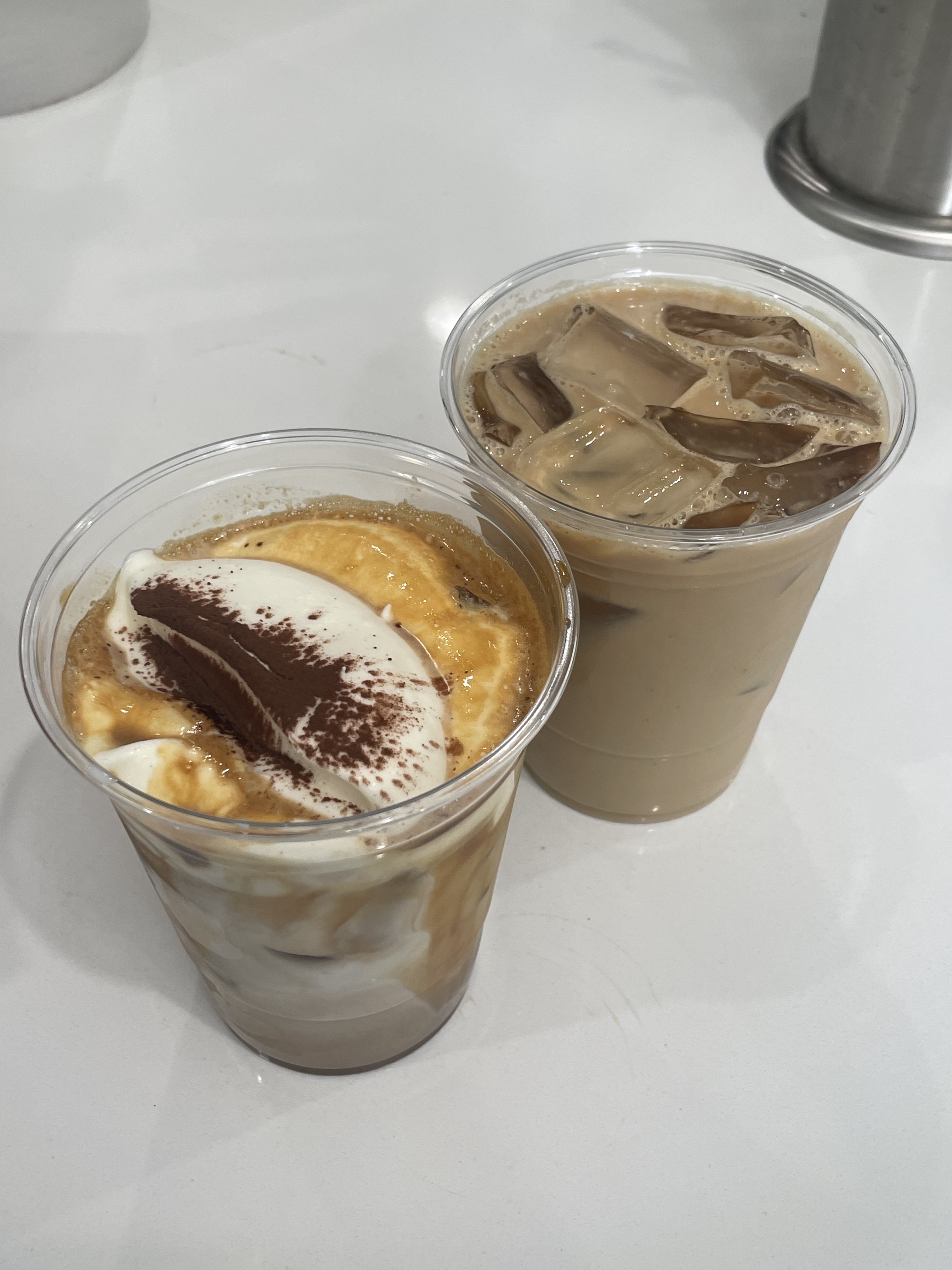 two cups of iced coffee