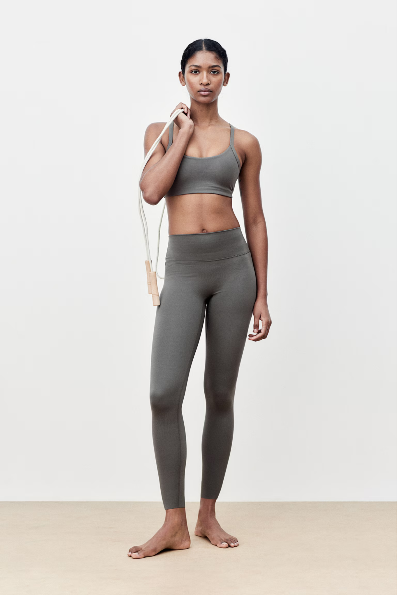 h&m sports leggings grey