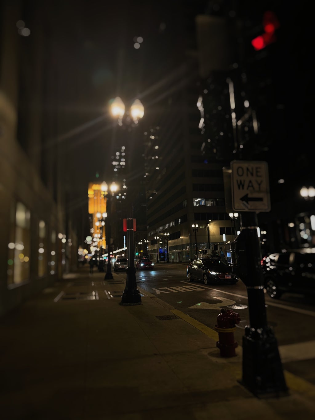chicago street at night