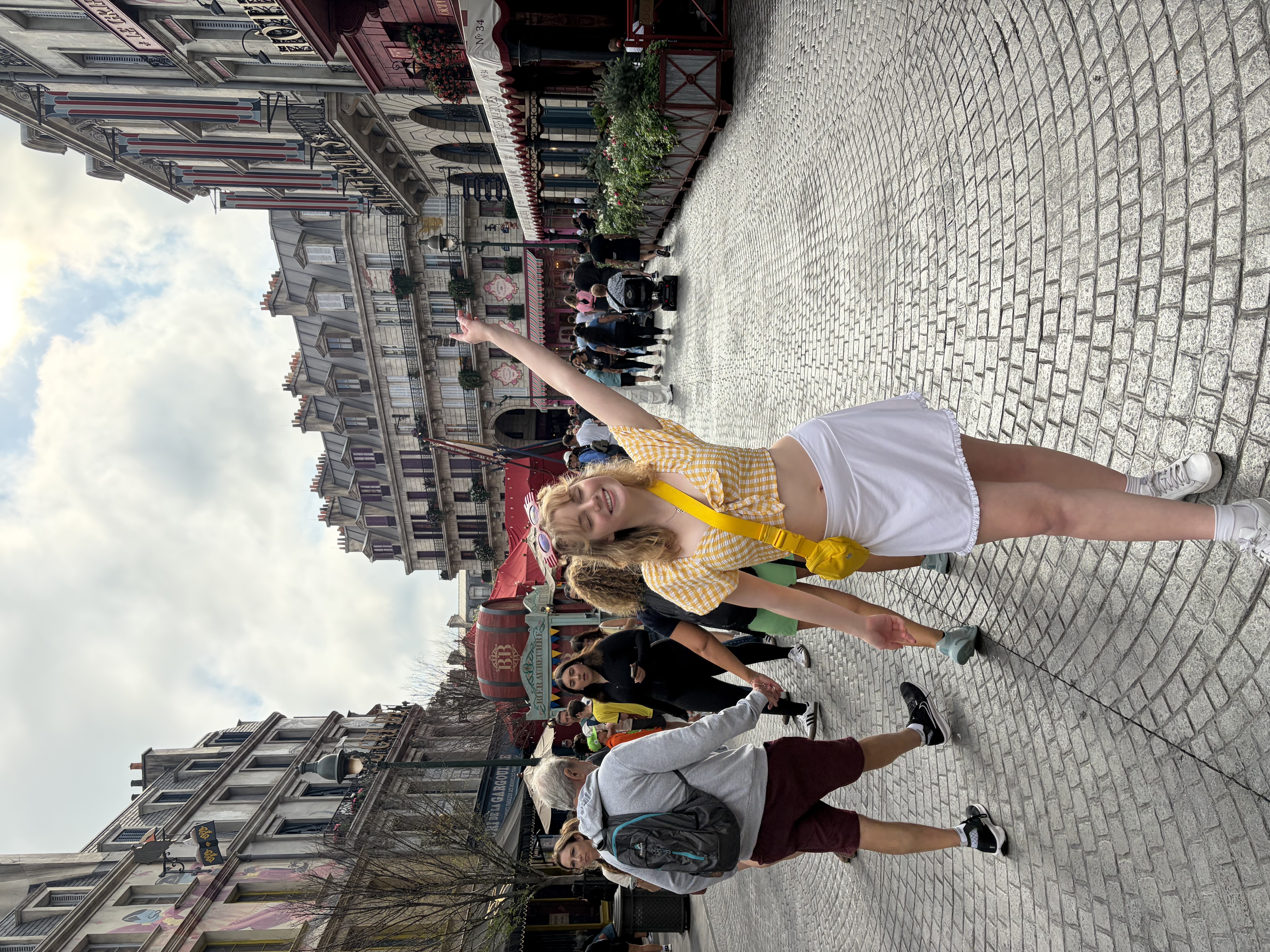A girl standing in a street