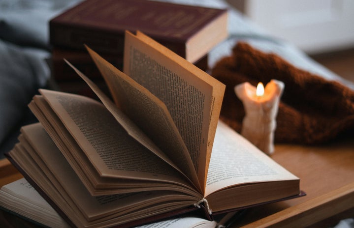 open book and candle