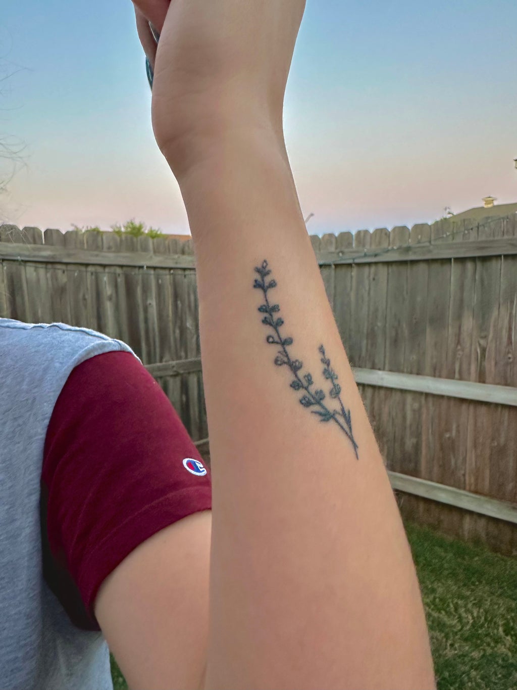 bluebonnet tattoo on left wrist