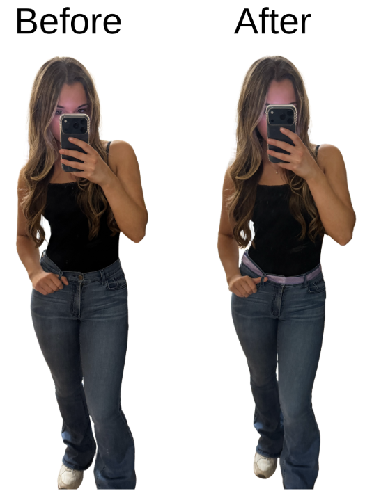 This is a mirror selfie of me showing off the \
