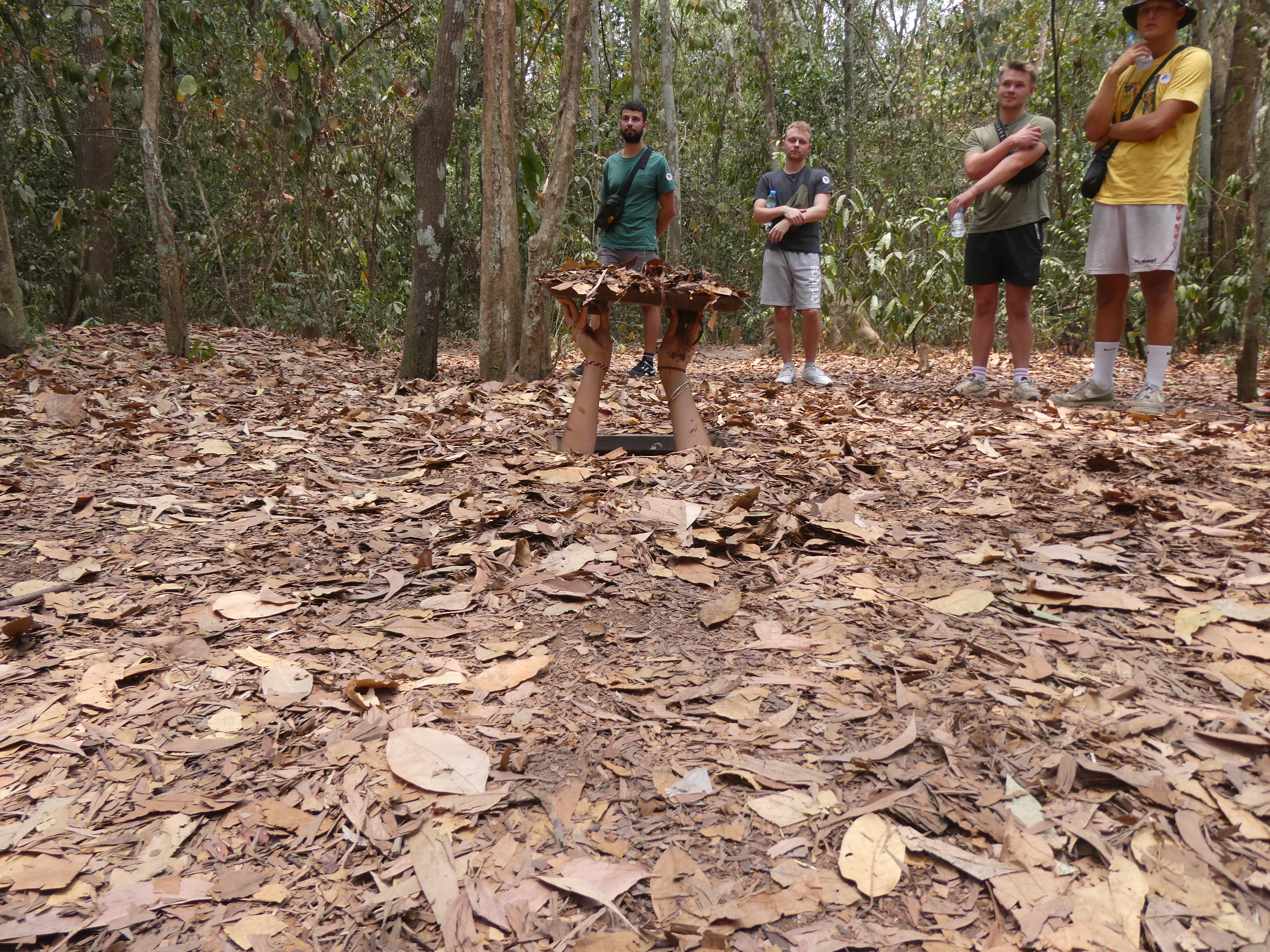 Going into the tunnels in Vietnam
