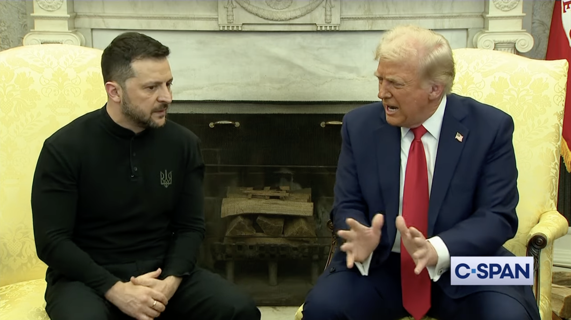 trump and zelensky in the oval office