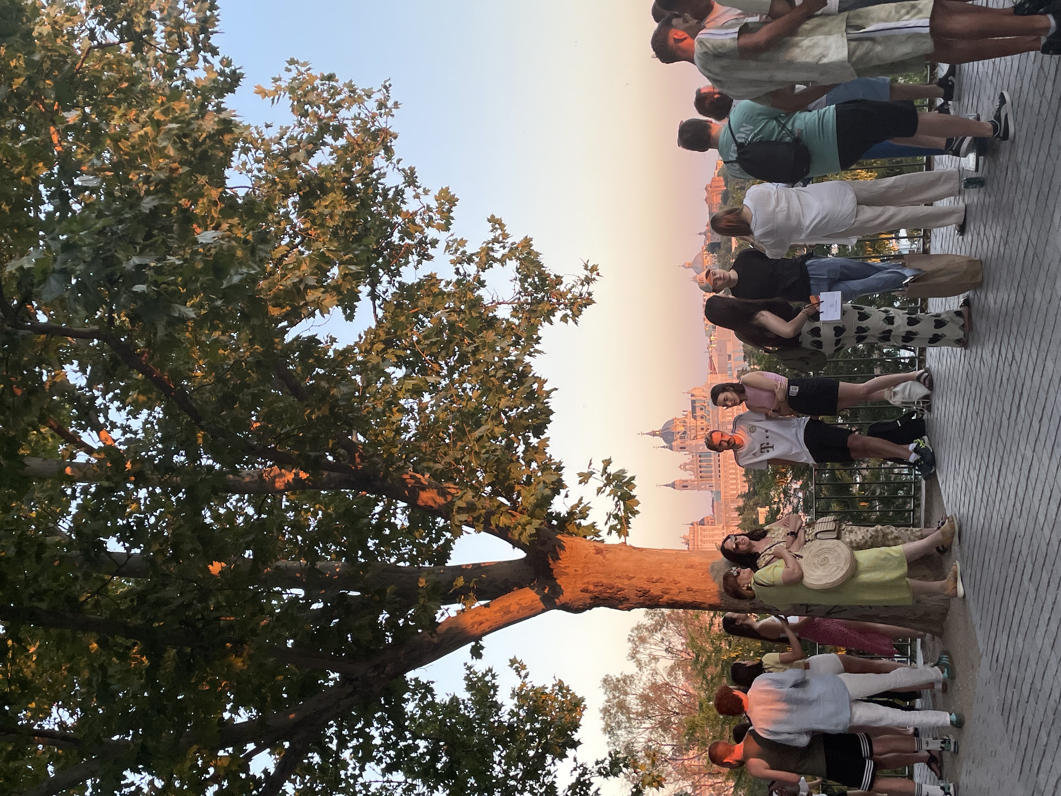 Landscape in Madrid during Sunset