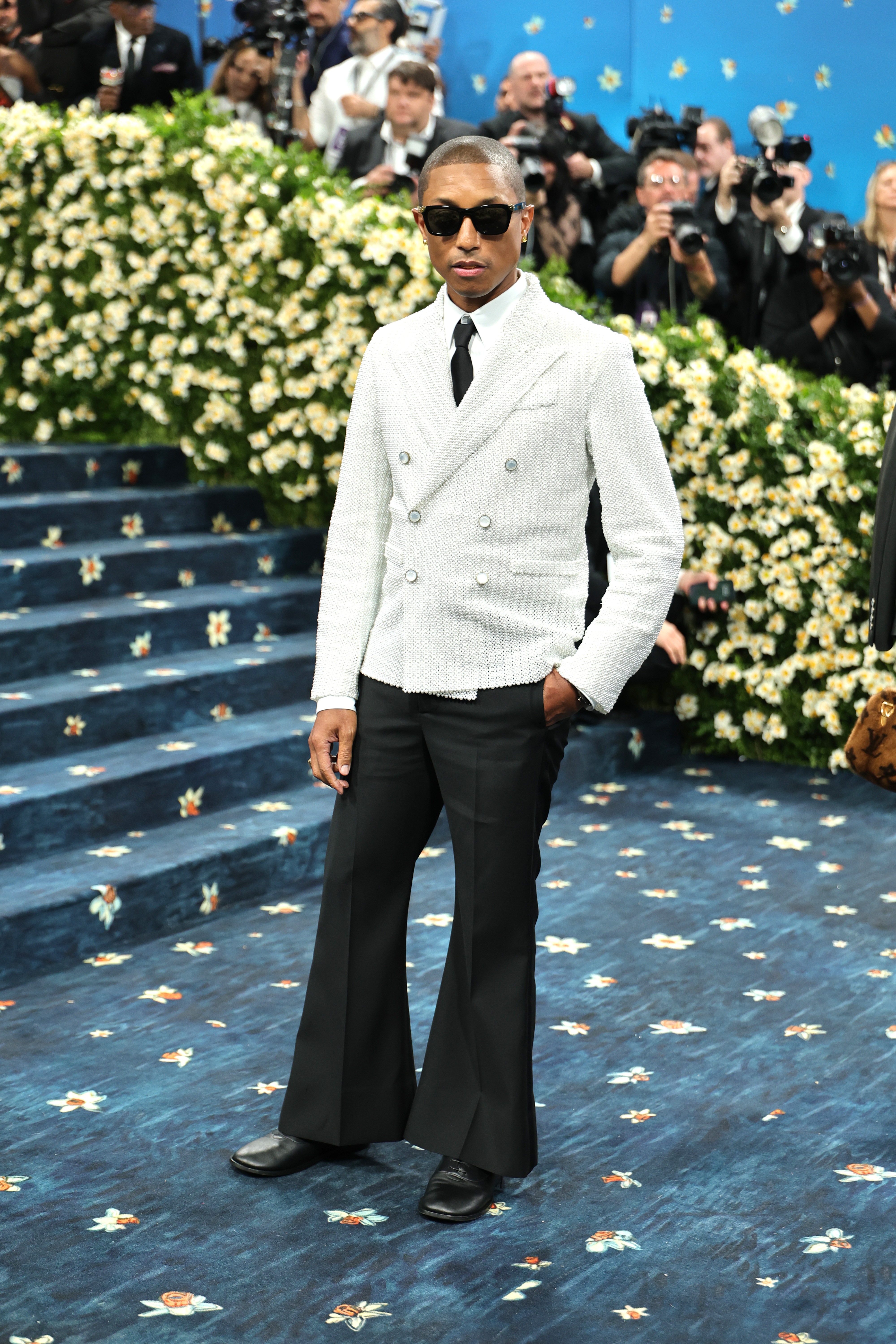 Pharrell Williams, Met Gala Co-Chair, attends the 2025 Met Gala Celebrating \