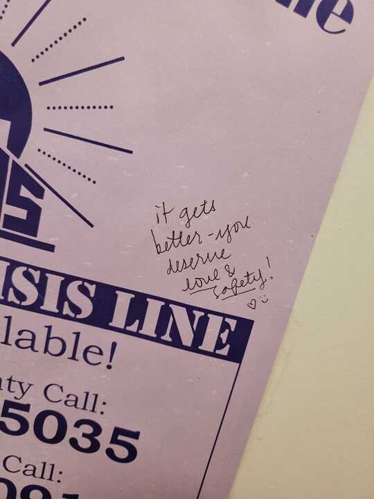 Notes to women at App State from other women