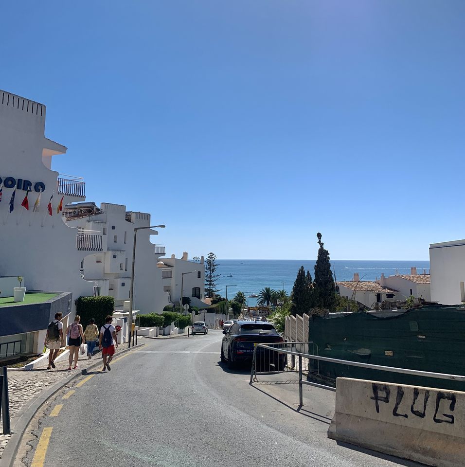 greek buildings along water