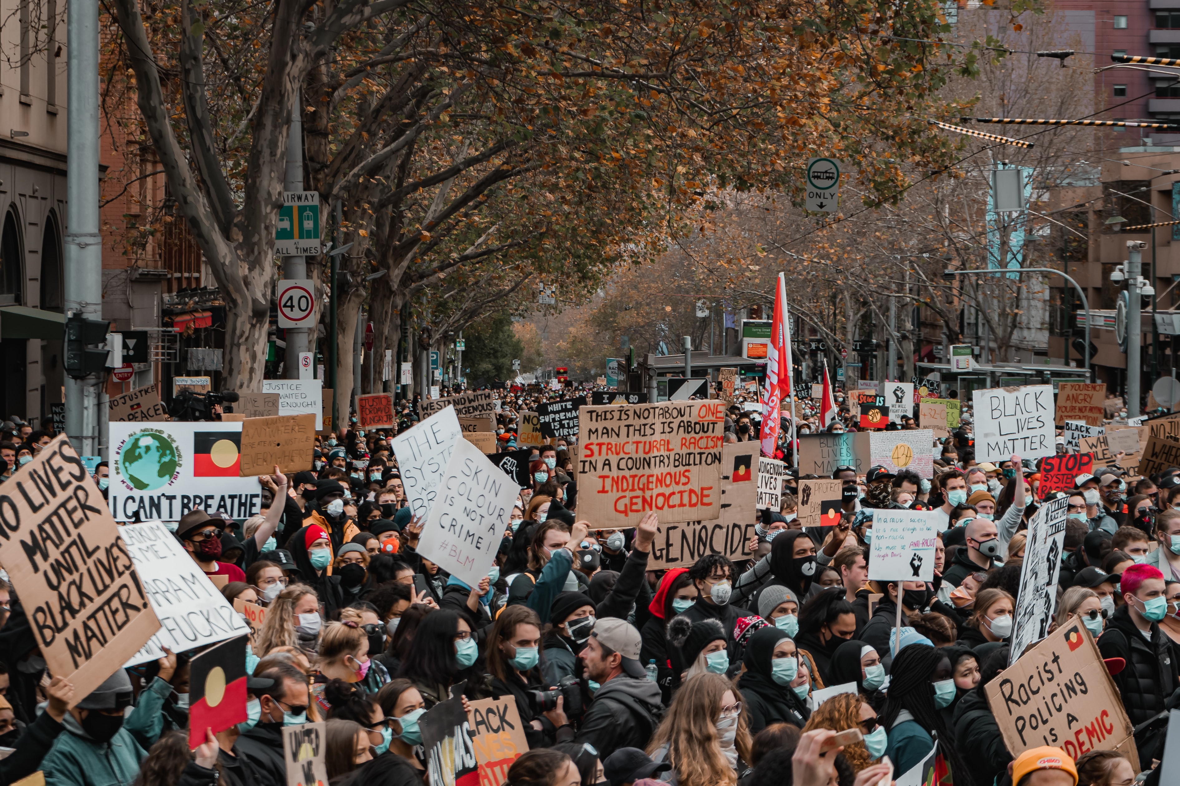 Black Lives Matter signs