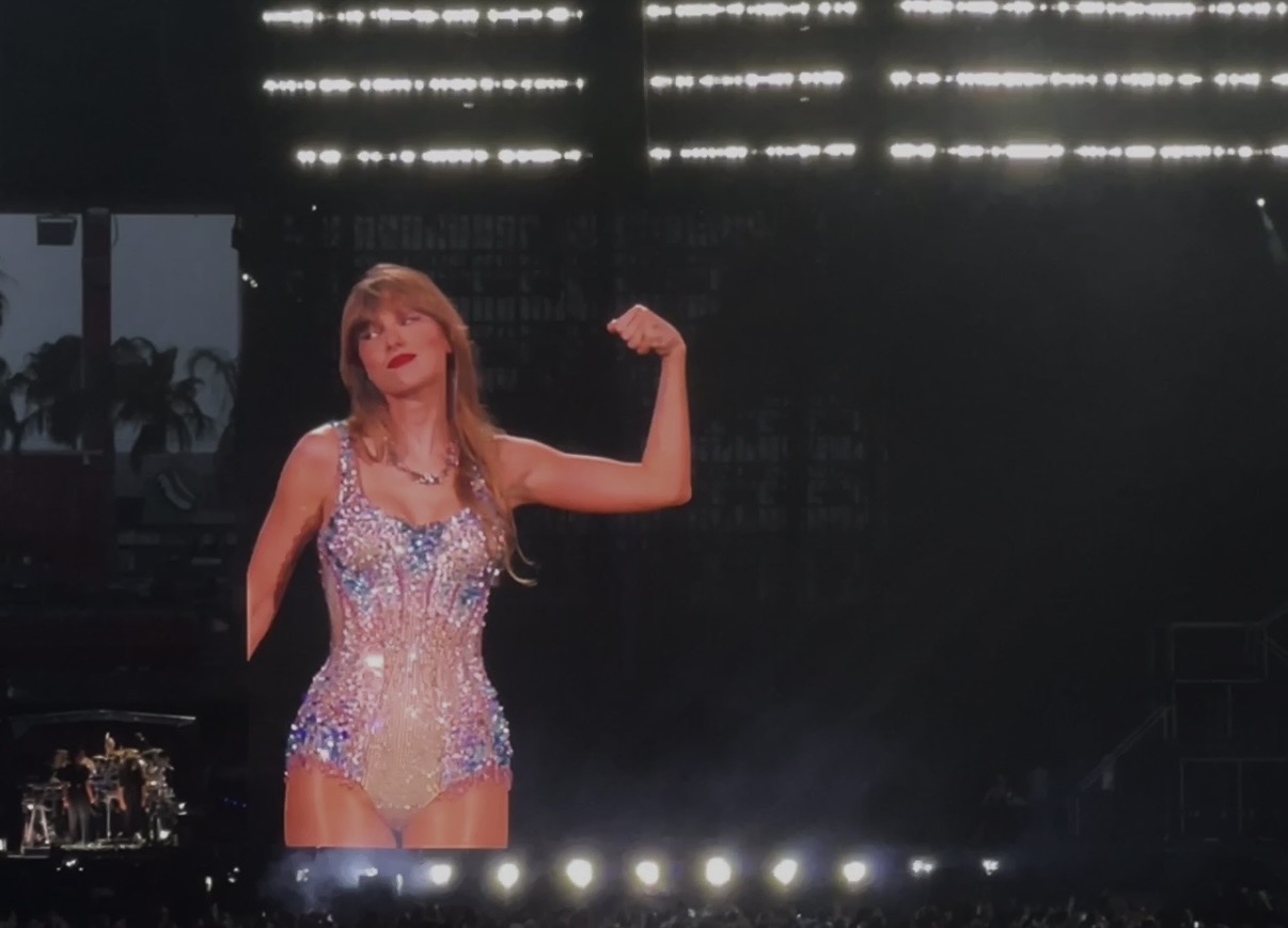Taylor Swift performing at the Eras Tour