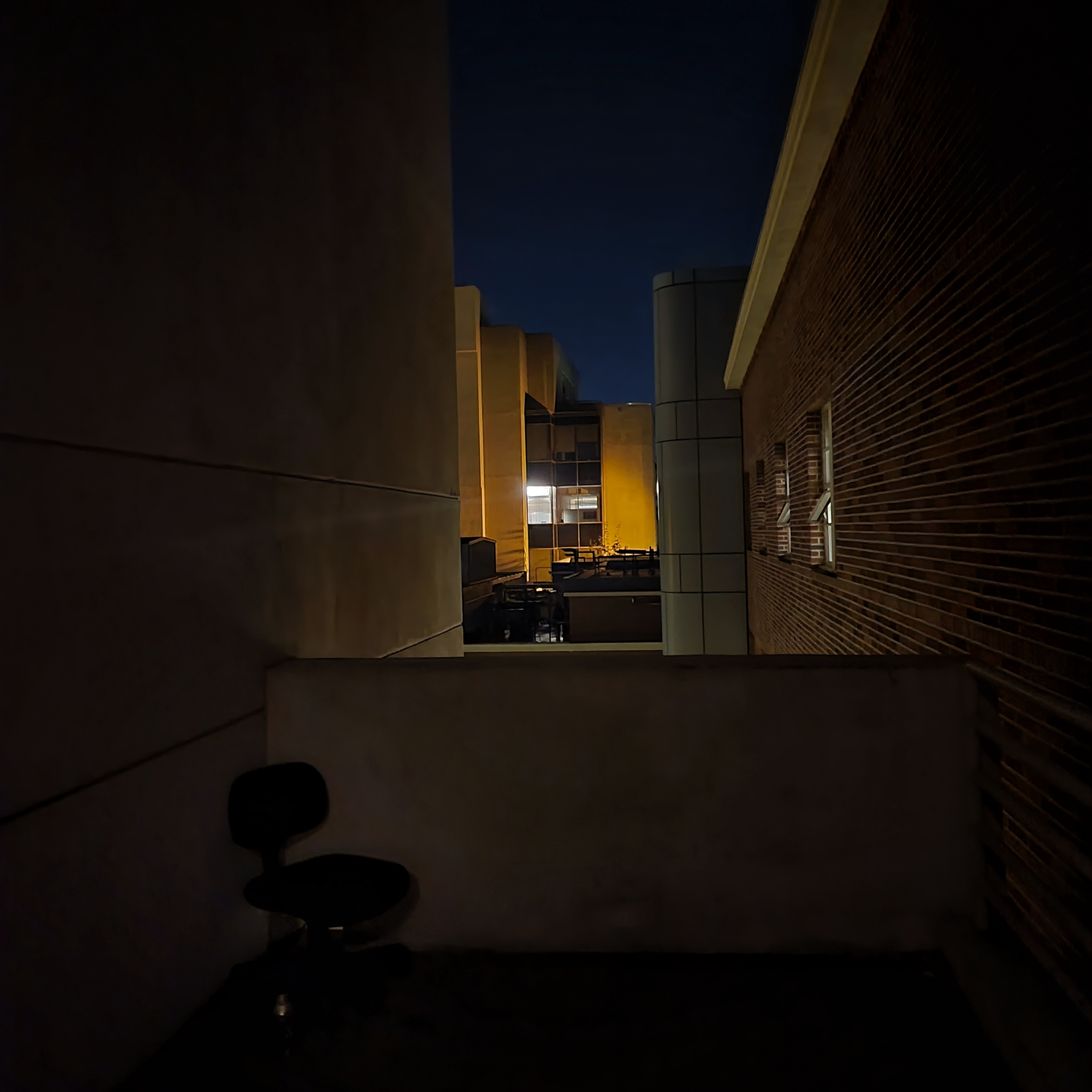 chair in the dark outside