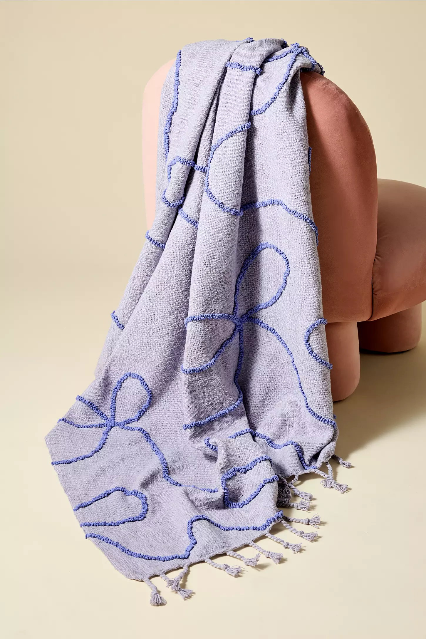 Urban Outfitters Wild Bows Tufted Throw Blanket