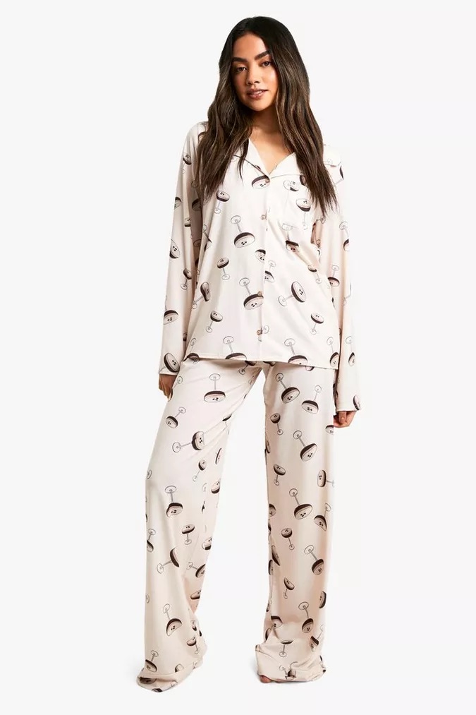 Boohoo Espresso Pajama Set