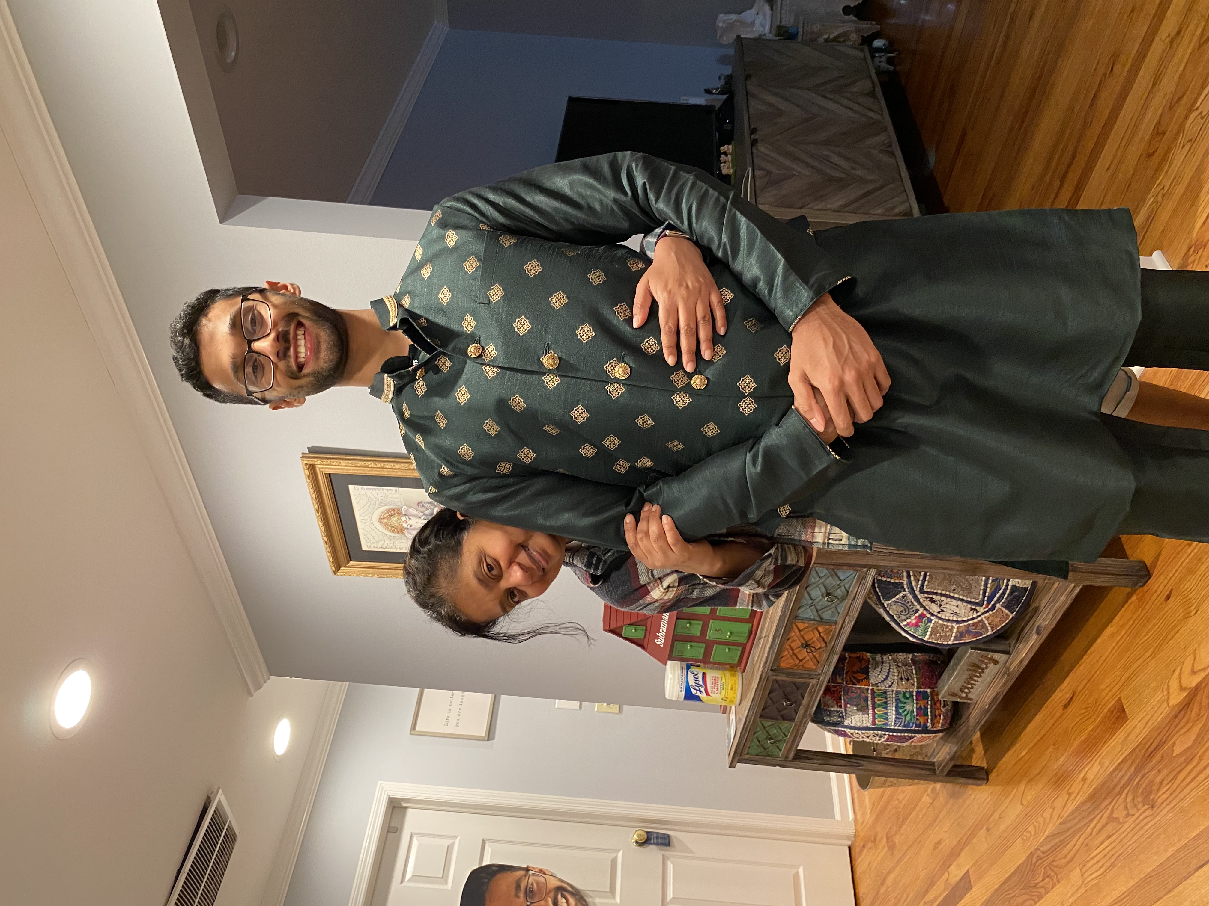 My brother Anik and my mom