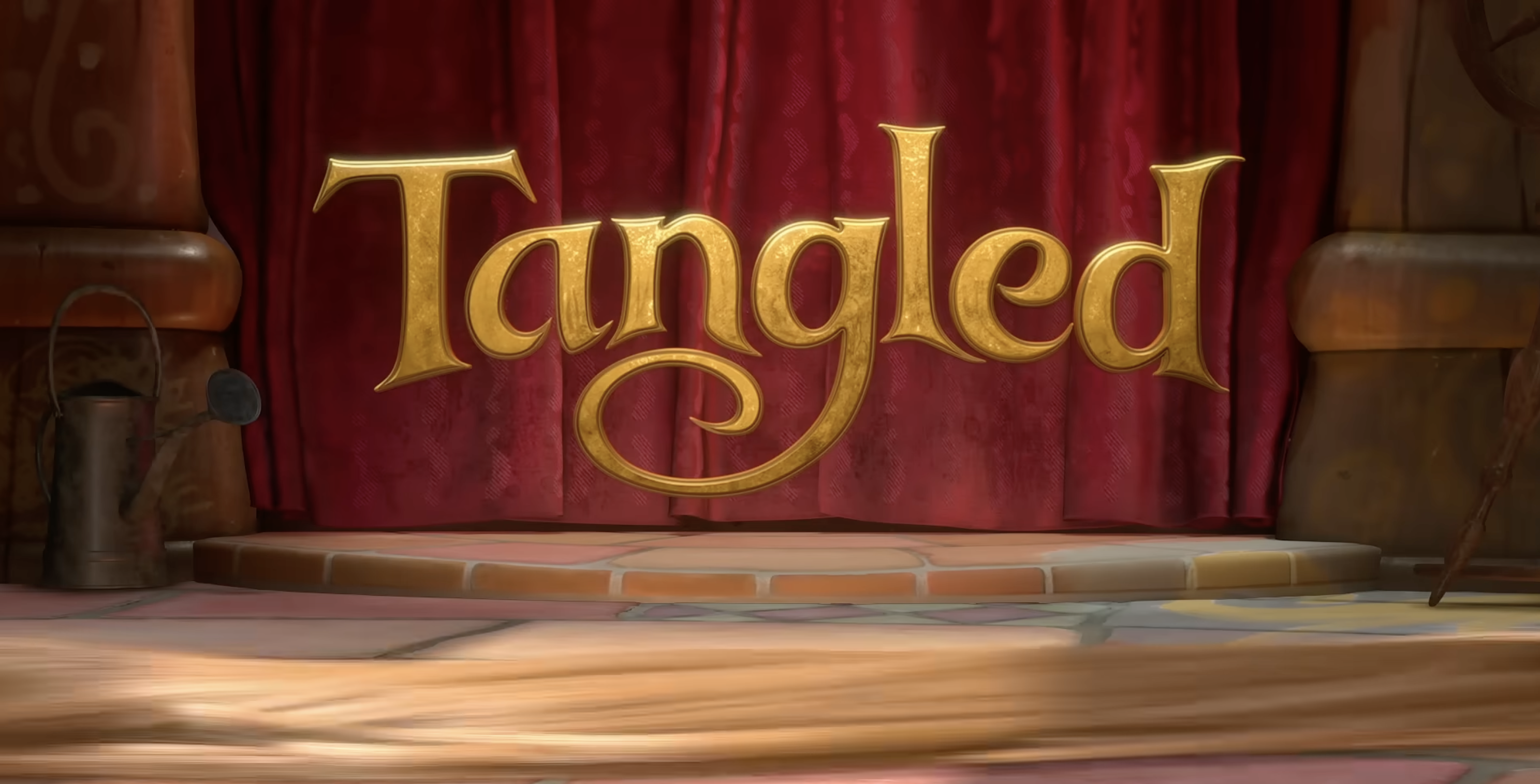 Screenshot of Tangeled logo from Diseny Music VEVO on youtube