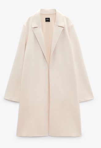faux suede coat by zara