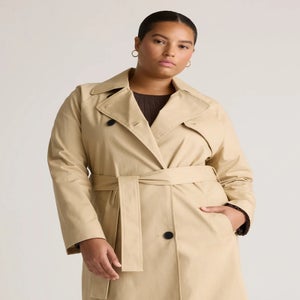 quince comfort stretch trench coat