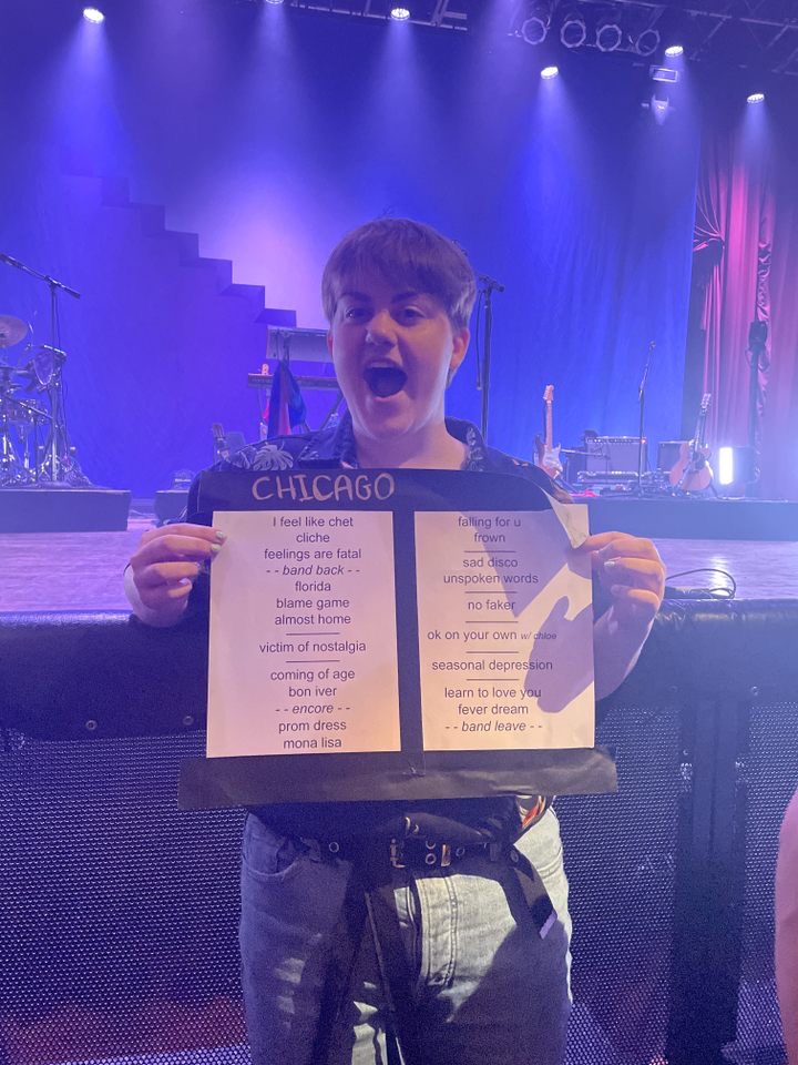 Sam at a mxmtoon concert