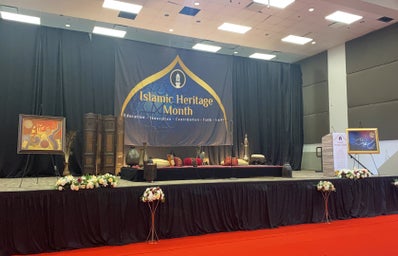 Islamic Heritage Month Exhibition stage