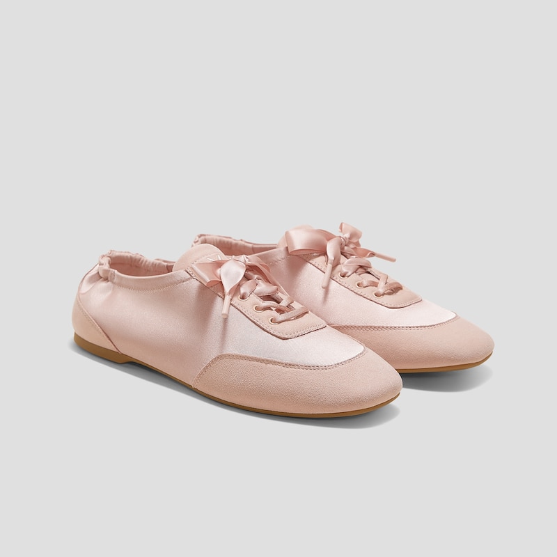 Vivaia Lace-Up Satin Sneakerina