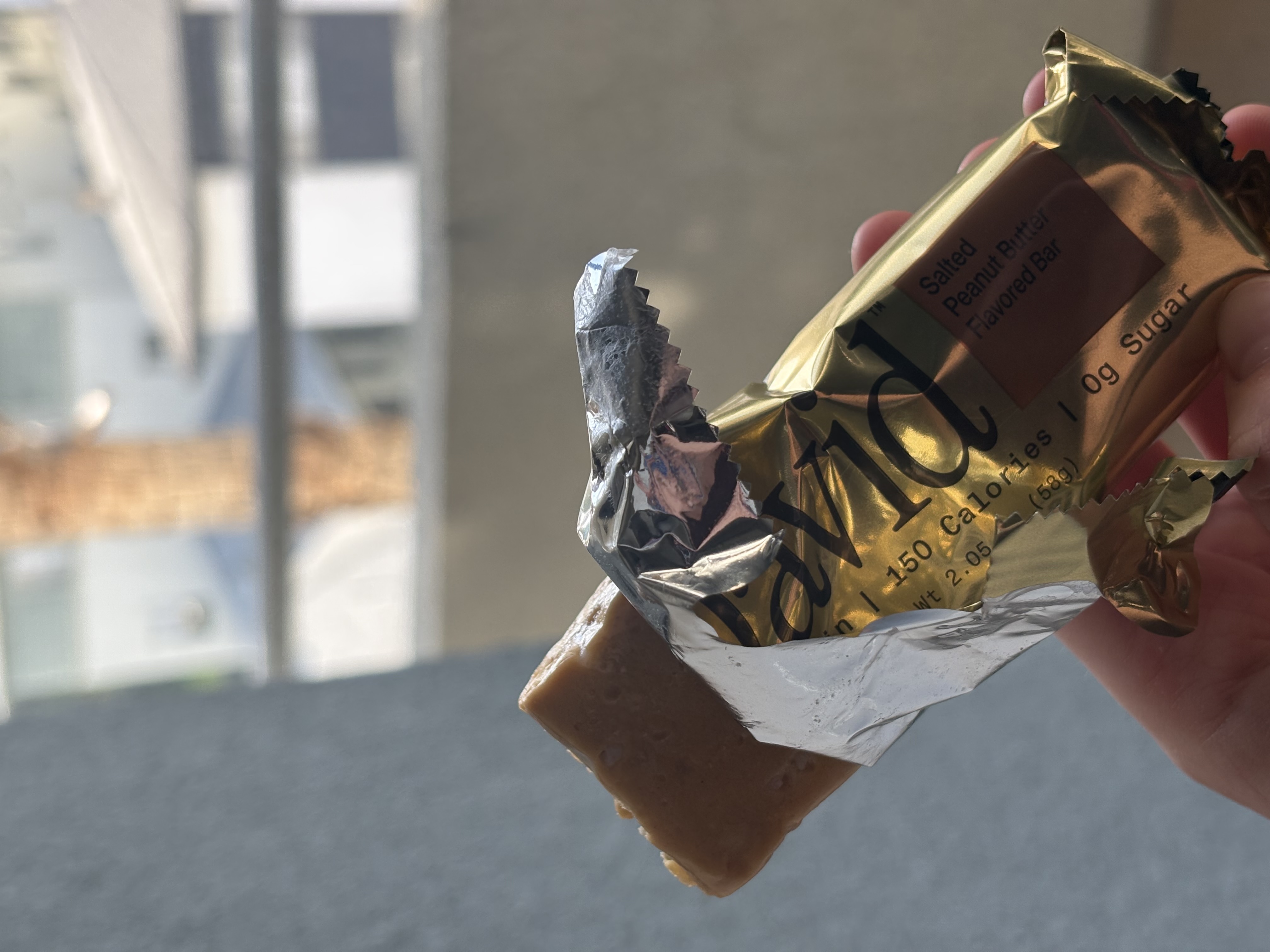 Opened David Protein Bar