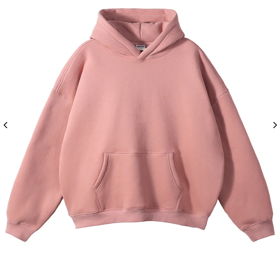 InnBlac Oversized Boyfriend Plush Hoodie Pink