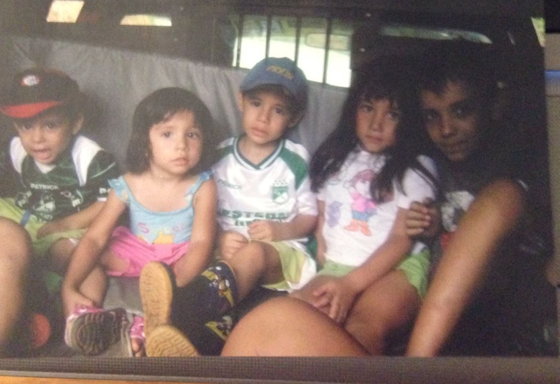cynthia jimenez (the author) and cousins during her first visit to colombia