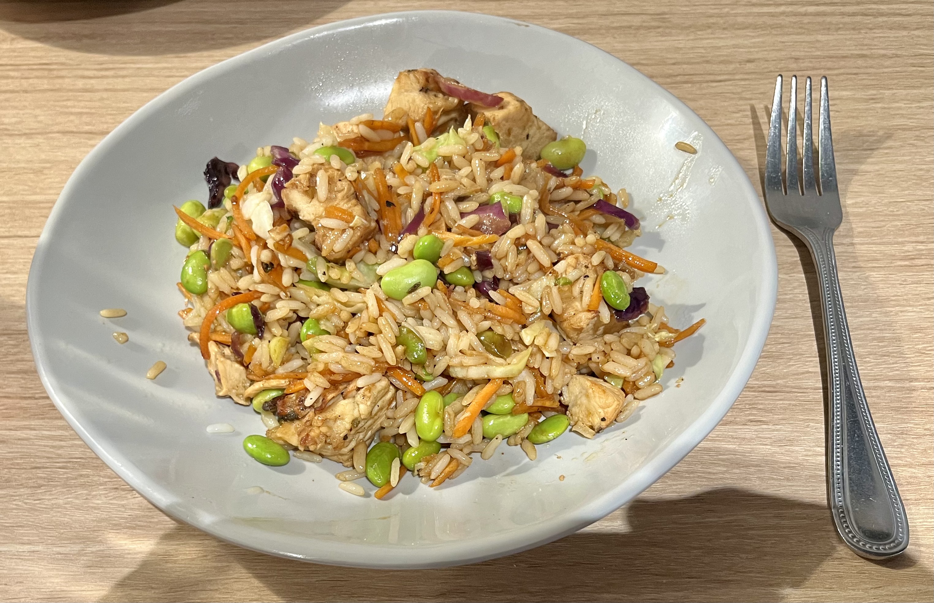 picture of a stir-fry dish from school dining hall