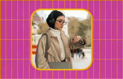 woman checking watch