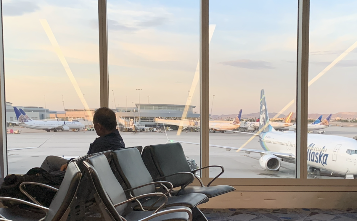 Airport shot at sunrise