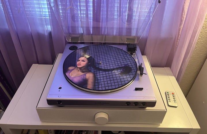 Vinyl on record player