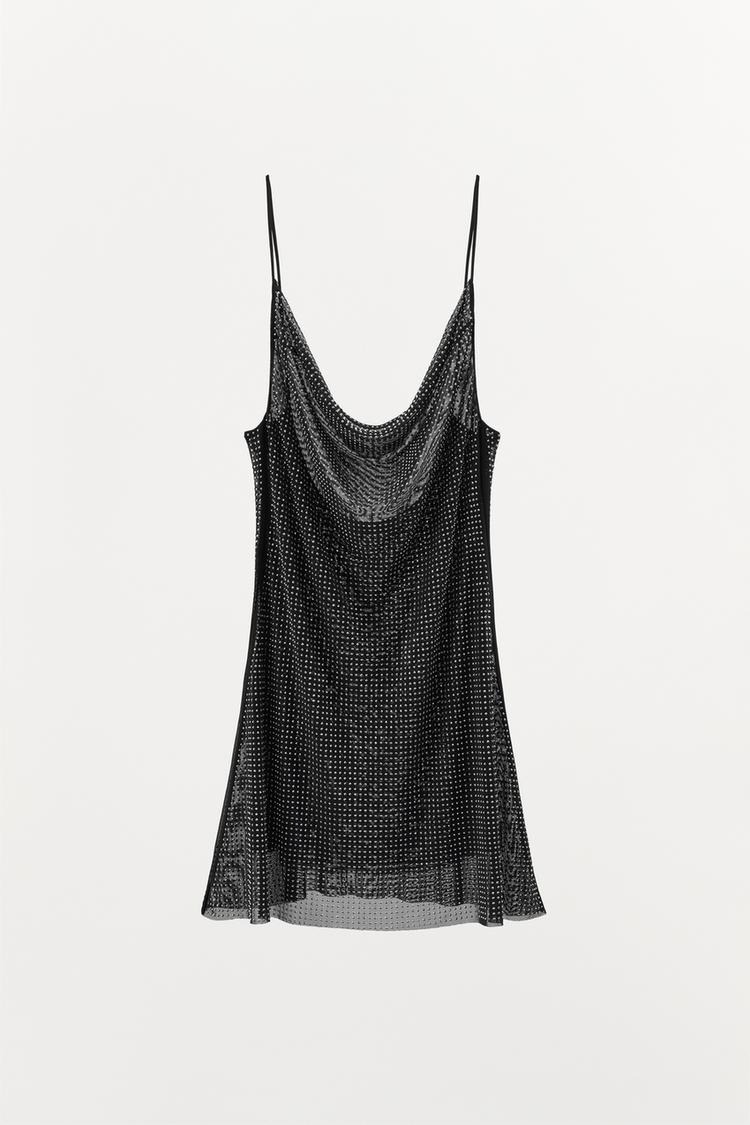 Zara Shiny Tulle Mini Dress