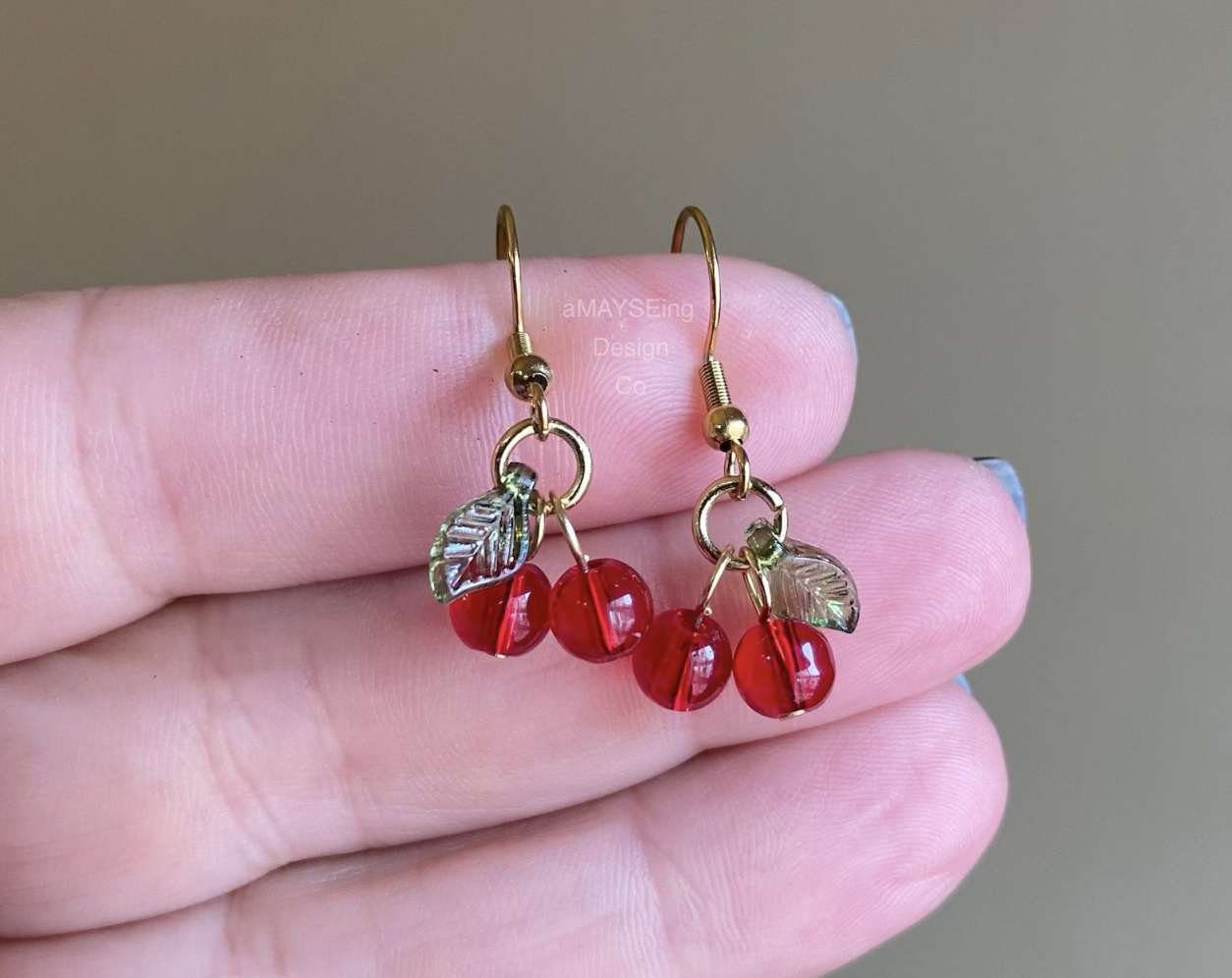 cherry earrings